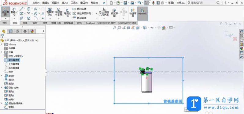 SolidWorks怎么建模保温杯? sw画保温杯的教程-11
