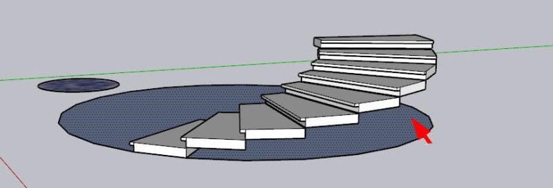 sketchup怎么建模旋转楼梯模型? 草图大师旋转楼梯教程-8