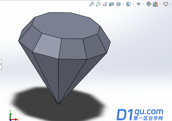 SolidWorks怎么画立体钻石模型?-7